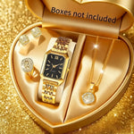 Ensemble Montre Et Bijoux Dores