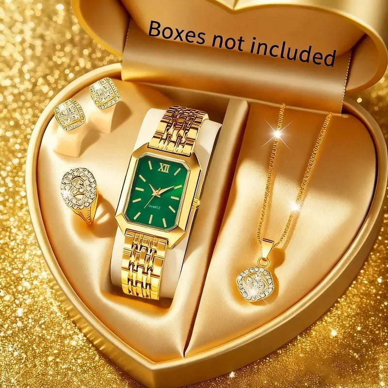 Ensemble Montre et Bijoux Dorés