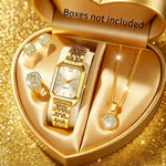 Ensemble Montre et Bijoux Dorés
