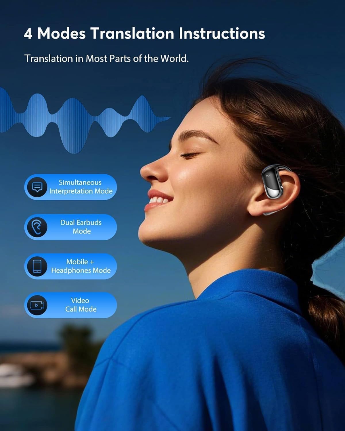 198 Langues Traducteur IA Bluetooth Instantanée
