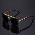 Lunettes Solaire Luxe "Panthère Gold & Wood"