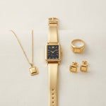 Ensemble Montre Et Bijoux Dores