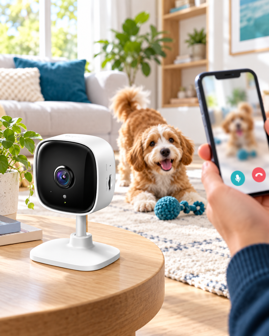 Surveillance et audio avec un animal de compagnie