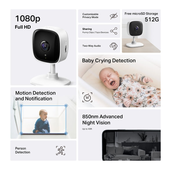Surveillance intérieure avec la caméra Tapo C100